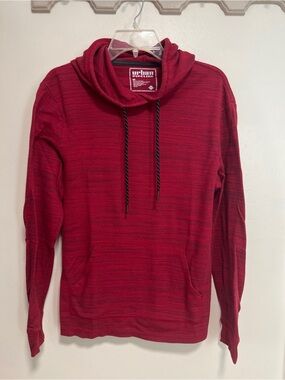 Urban Pipeline Men’s Red Hooded/ Pullover Long-Sleeve Shirt - medium